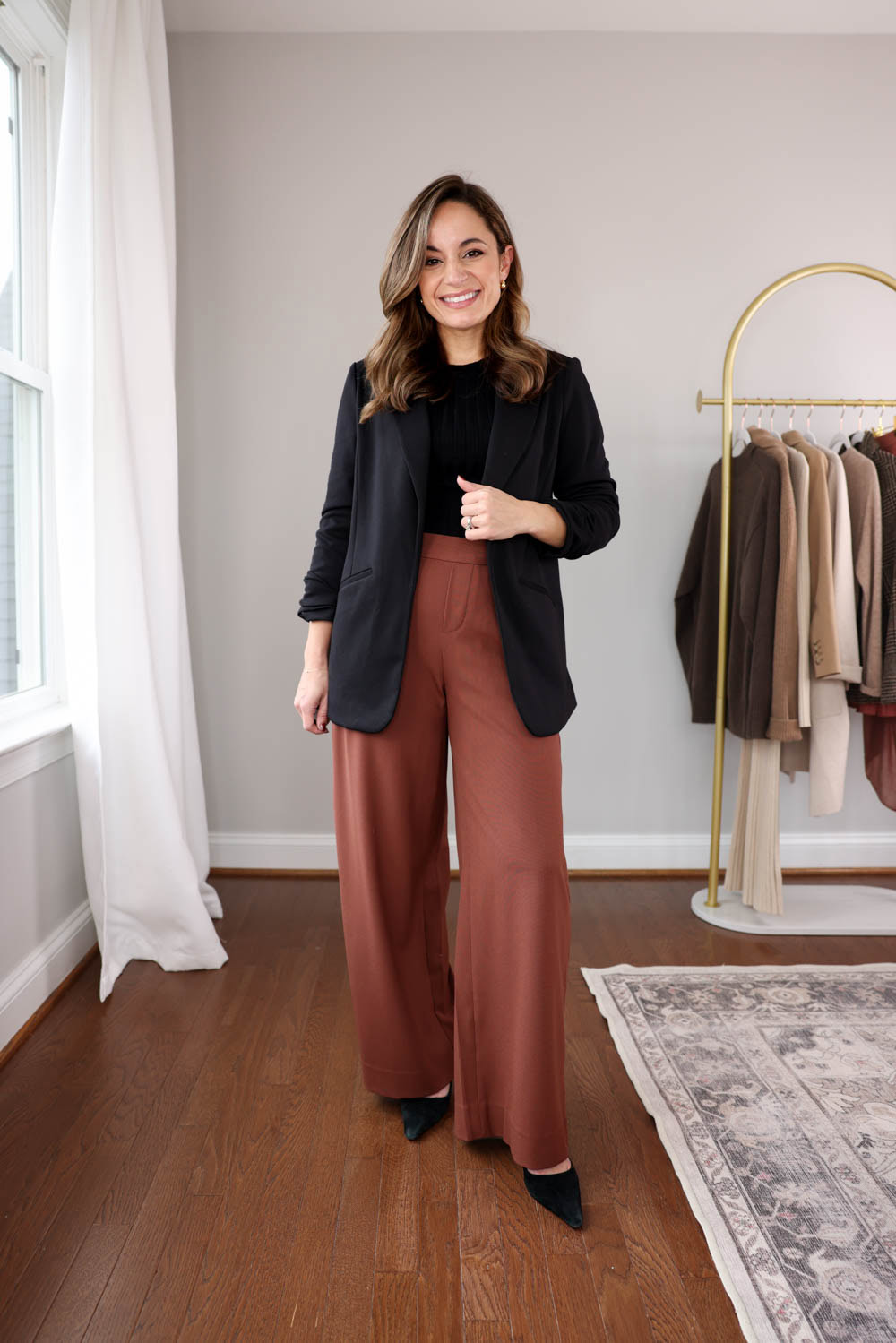 Petite-friendly blazers under $60 via pumps and push-ups blog | petite-friendly fall layers for work | budget friendly blazers for petites 