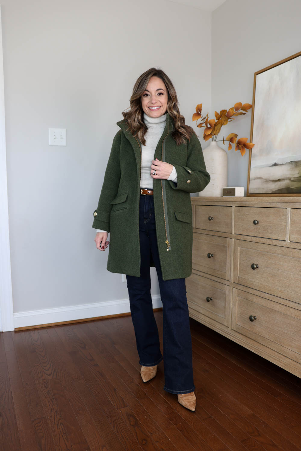 Petite-friendly coats via pumps and push-ups blog | J.Crew Toscana coat review and try on | petite winter coats