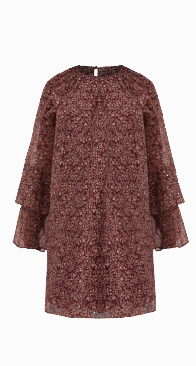 LOFT floral long sleeve dress