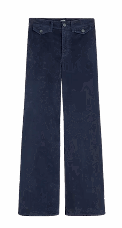 Velvet wide leg pants