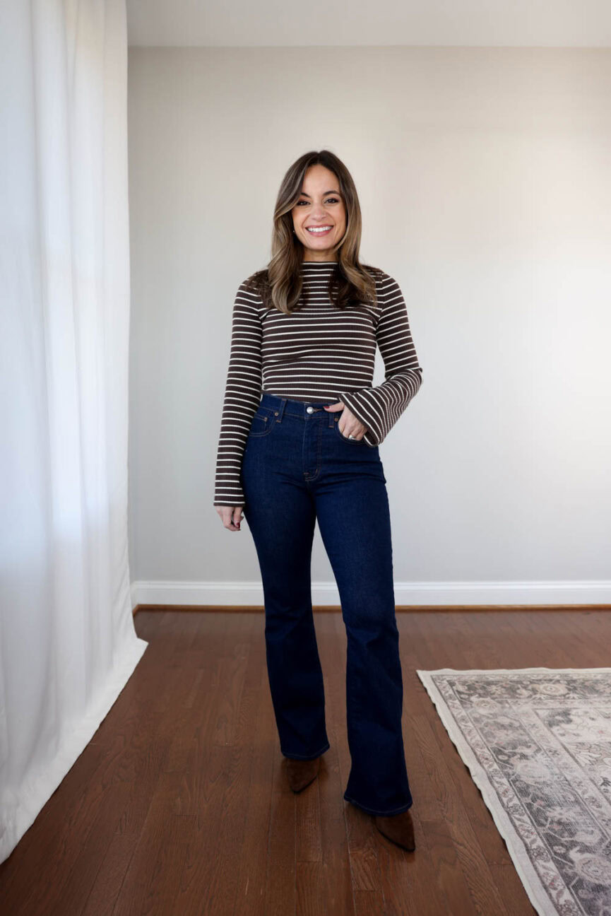 Petite-friendly jeans from Madewell | Madewell jeans review | The Stretch Flare Jean from Madewell