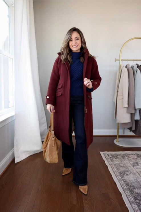 Six winter boots reviewed and styled by petite style blogger Brooke of Pumps and Push-Ups | winter boots | winter outfits | bootcut jeans outfits