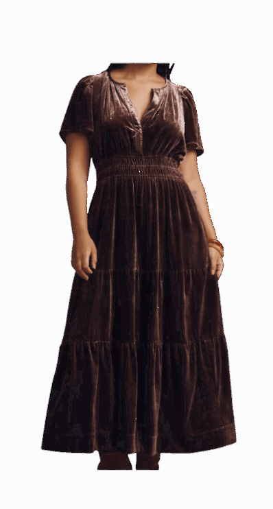 Anthropologie velvet dress