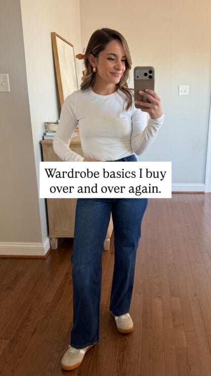 wardrobe basics I buy over and over again via Pumps and Push-Ups blog | petite fashion | winter outfits