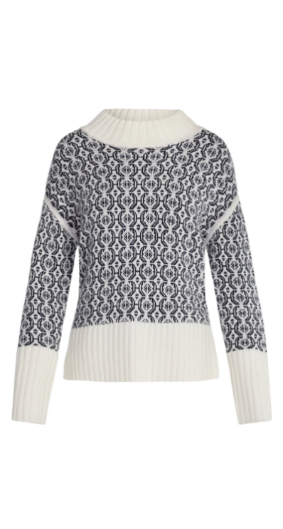 Walmart white and black sweater