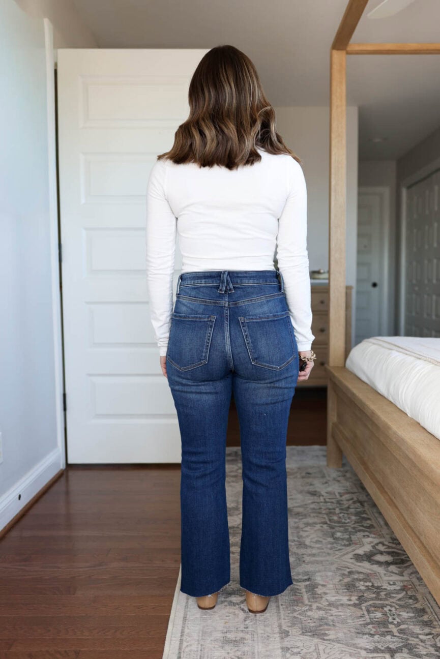 Petite-friendly jeans under $50 via pumps and push-ups blog | budget friendly petite jeans