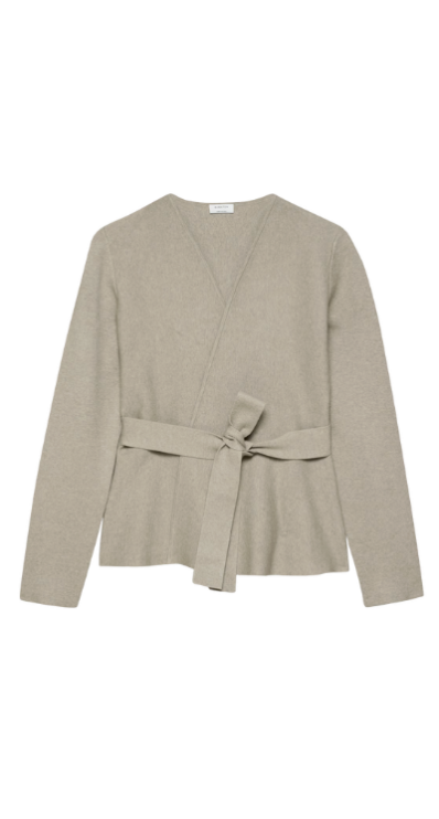 Aritzia belted cardigan petite-friendly