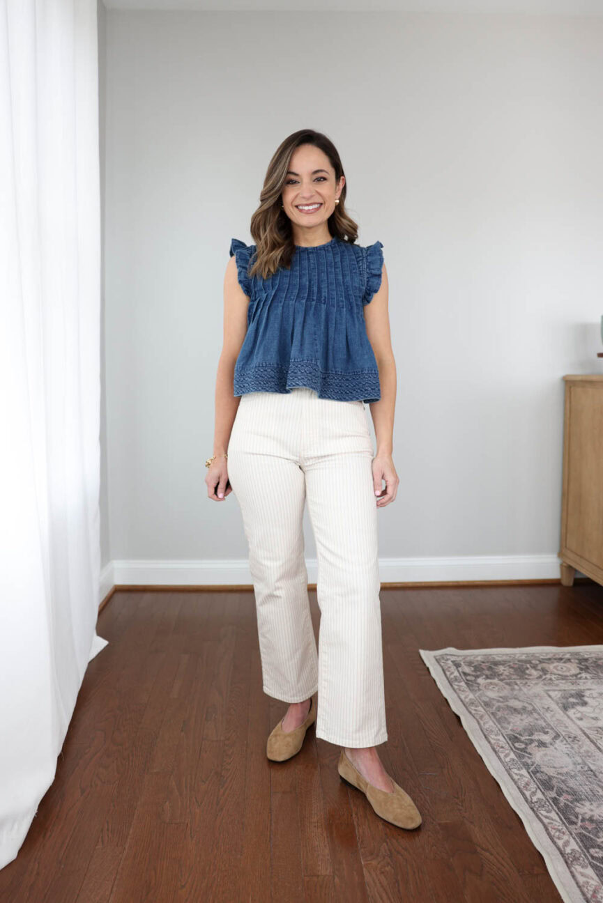 Petite-friendly spring pants | petite paige jeans | petite fashion | petite style