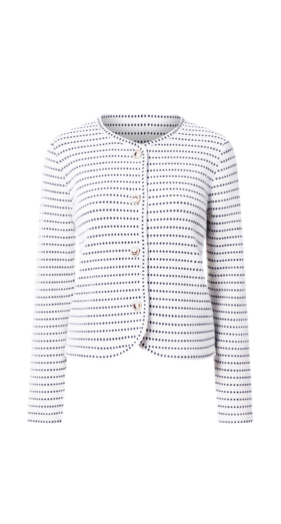 Ann Taylor striped knit jacket for petites