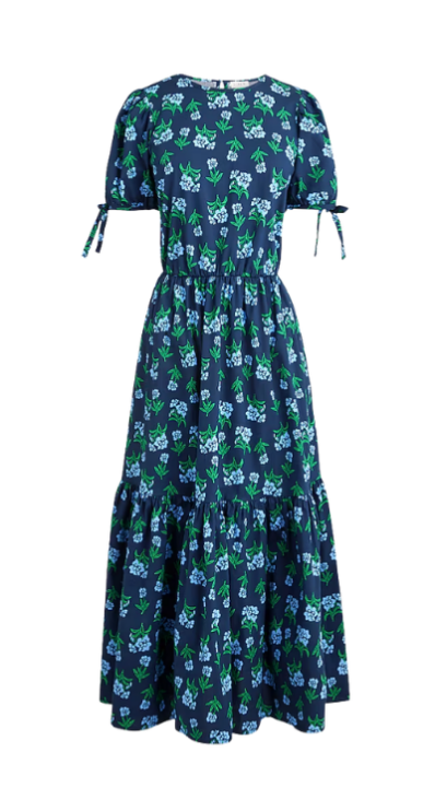 J.Crew Factory printed dress for petites in blue