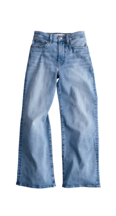Light wash Madewell jeans wide leg