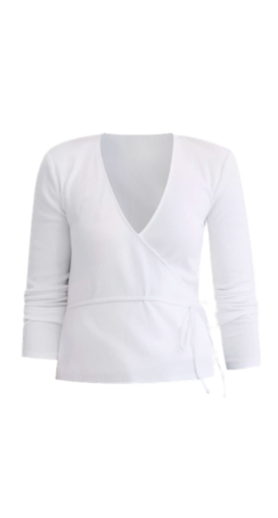 Loft white wrap top