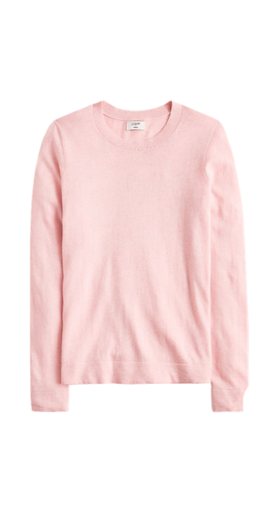 Pink teddy sweater J.Crew