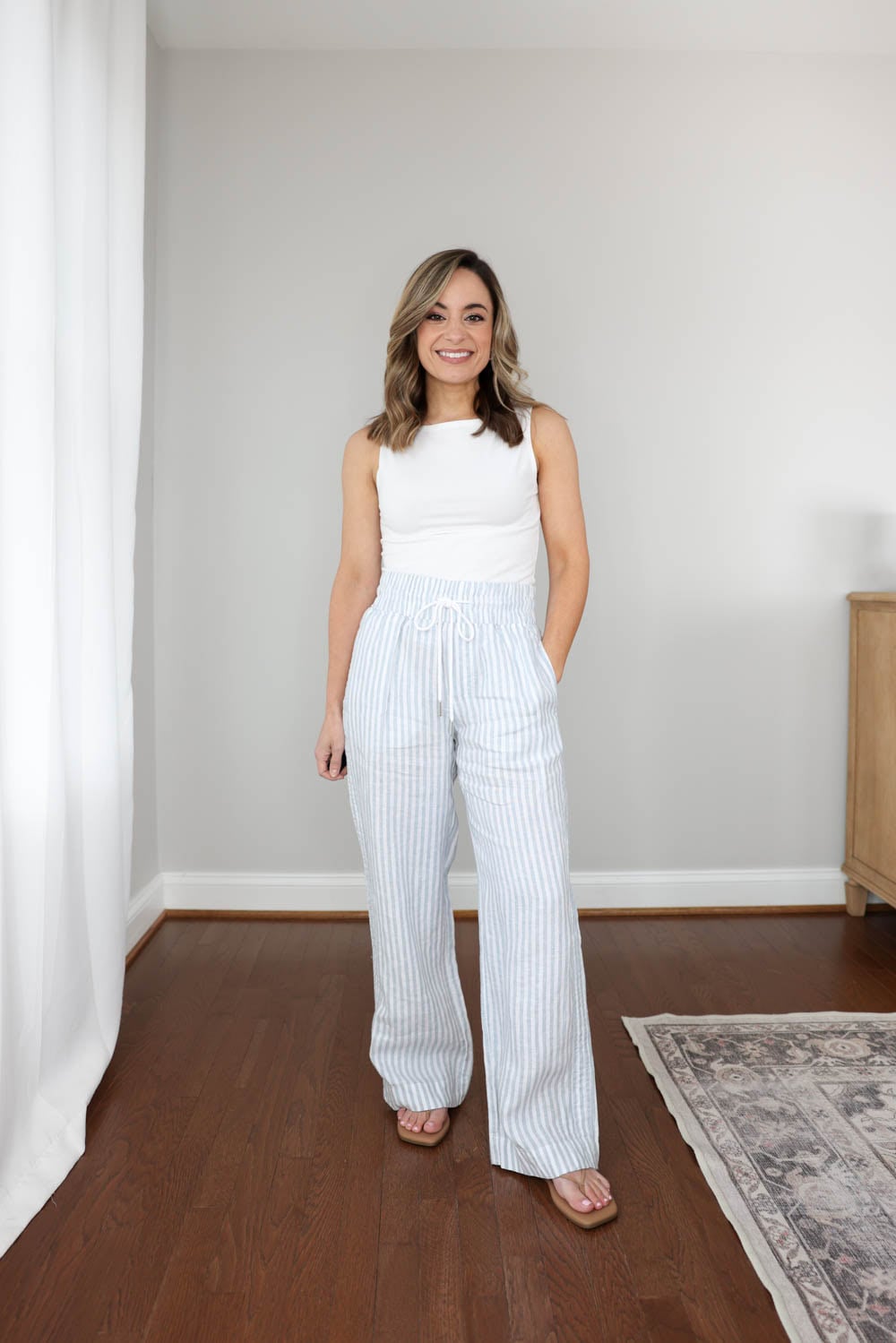 Petite-friendly spring basics | basic t-shirts | basic t-shirts for petites | quince cotton jersey boatneck top 