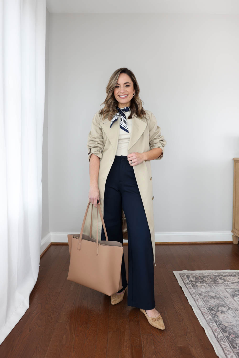 Petite workwear capsule wardrobe with 10 pieces styled into 15 office outfit ideas