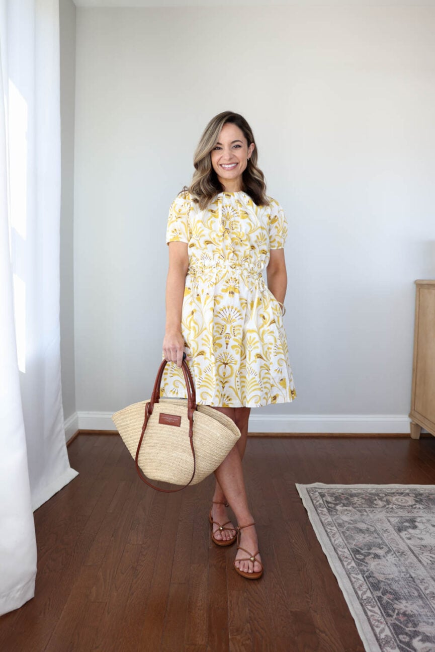 Mini cotton dress for petites via pumps and push-ups blog | spring and summer dresses for petites | no hem dresses for petites