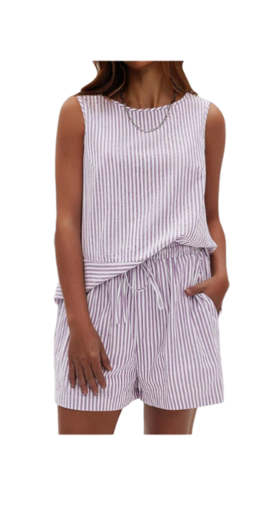 Amazon striped matching set
