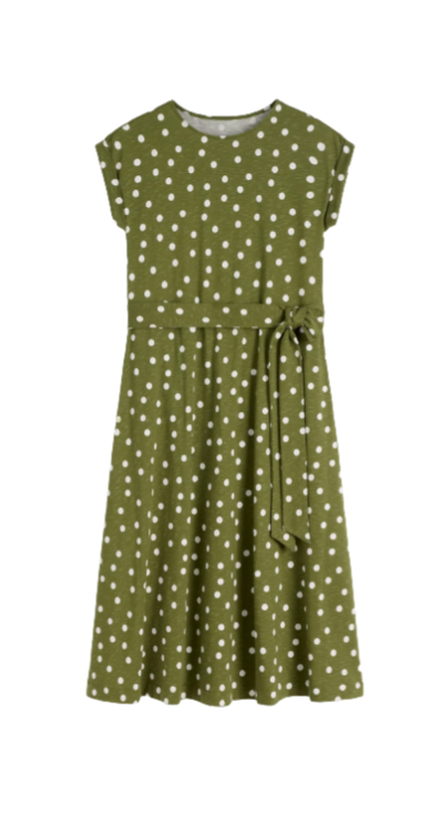 Green polka dot dress Boden