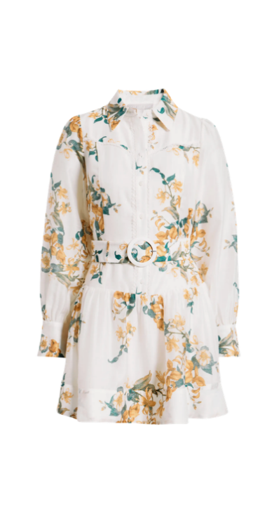 Nordstrom white floral mini dress