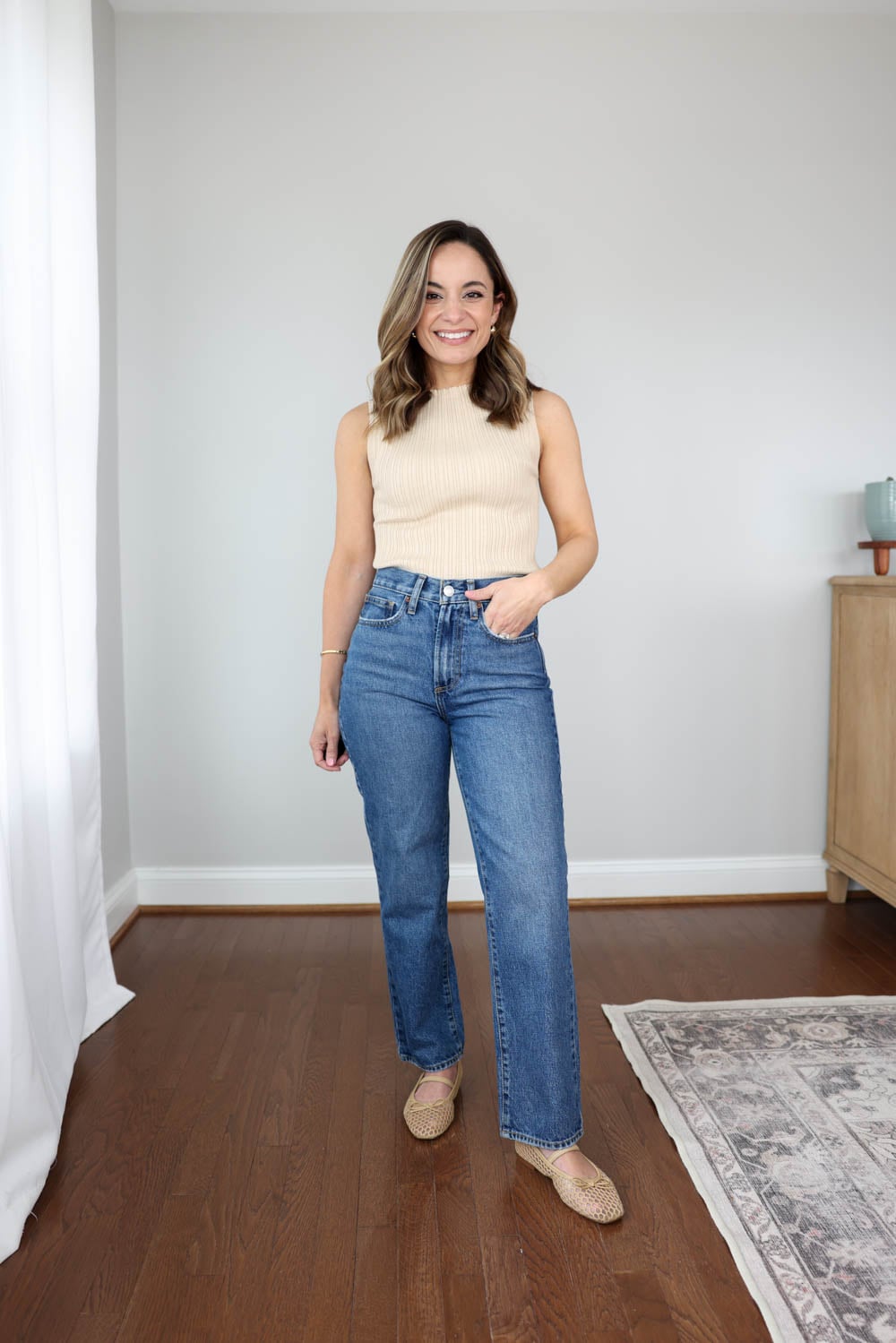 Bella Rigid Jeans review from petite style blogger Brooke of Pumps and Push-Ups | petite style | petite fashion 