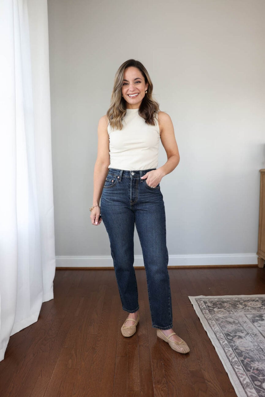 Petite-friendly Levi's jeans with a 27" and under inseam | Levi's jeans for petites | review of 501 cropped jeans