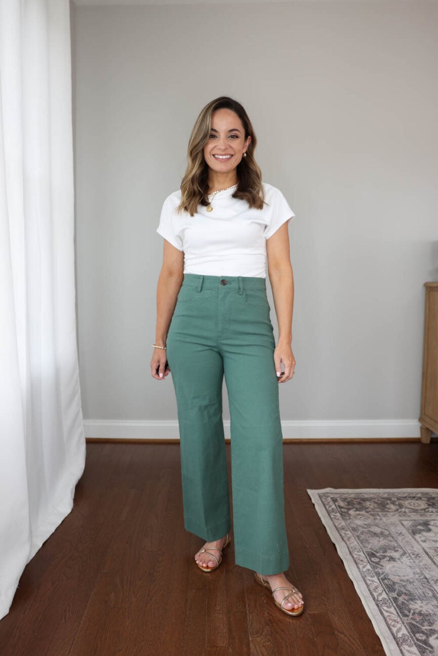 Petite-friendly summer pants via pumps and push-ups blog | Ella pants from J.Crew Factory on petite style blogger Brooke of Pumps and Push-Ups