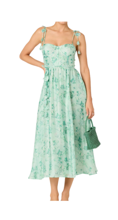ASTR The Label floral midi dress green