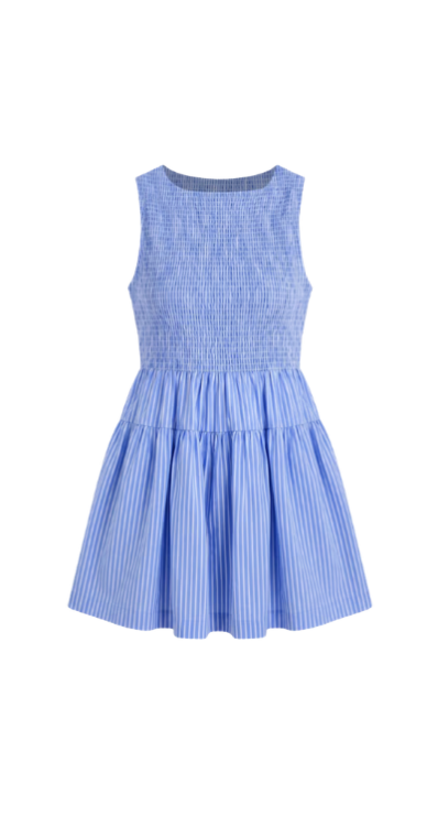 Blue striped dress from Tuckernuck