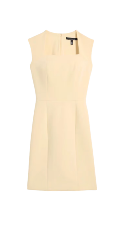 Butter yellow dress for the office