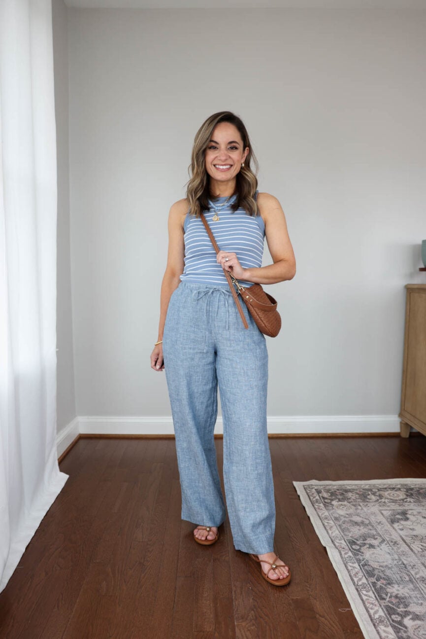 Petite-friendly mini capsule for summer with 10 items and 15 outfits | simple summer outfits | petite-friendly capsule wardrobe 