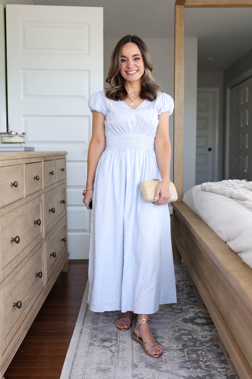 Petite-friendly summer dress | coastal blue summer dress | petite fashion | summer dresses 