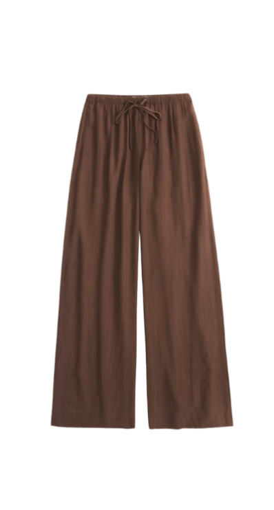 Abercrombie crinkle wide leg pants