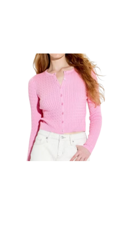 Target pink cardigan petite friendly