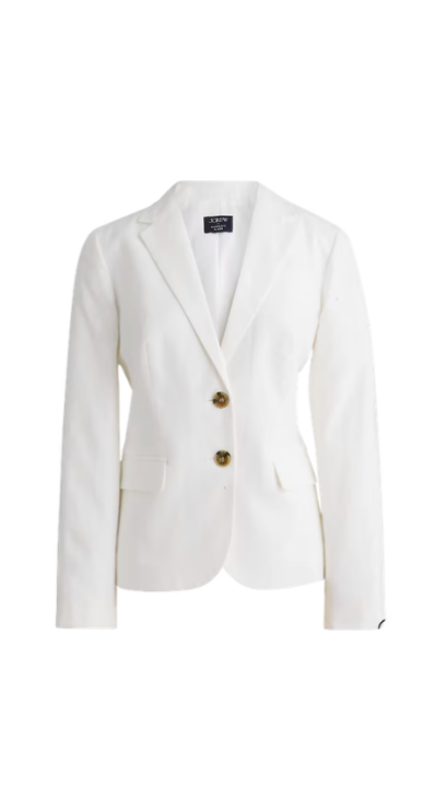 White linen blazer for petites