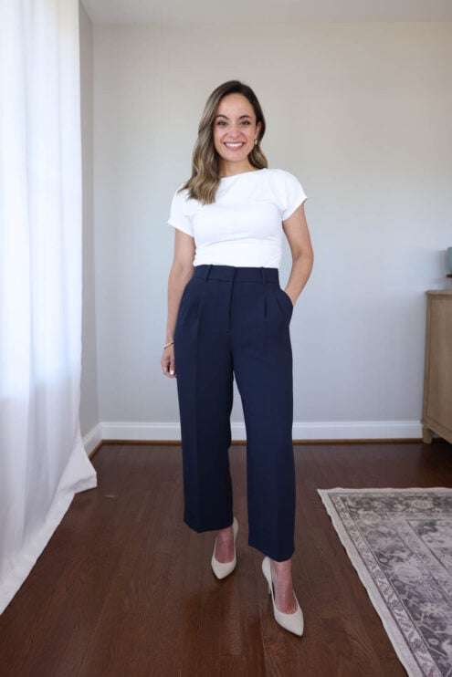Aritzia Pants on a Petite Frame: Effortless, Agency, and Limitless Compared | Artizia Effortless Cropped Pants on a petite 4'10" frame