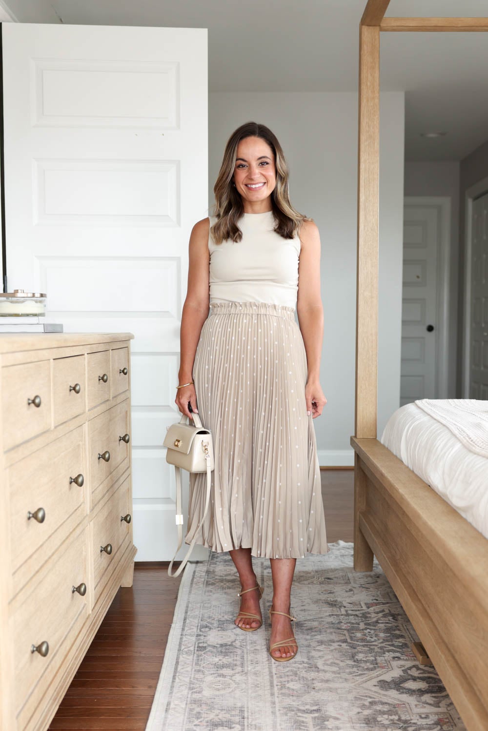 Petite-friendly skirts | pleated skirt for petites | no hem skirts for petites 