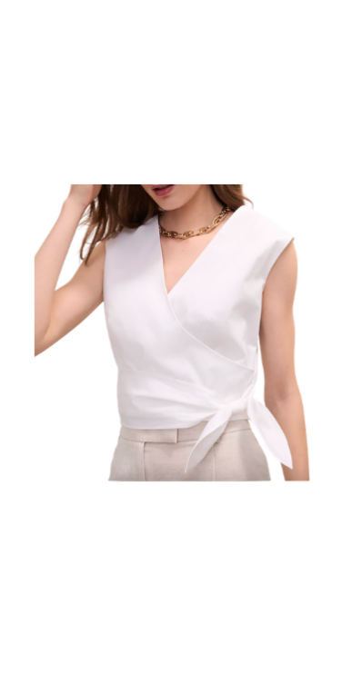 Ann Taylor white wrap top