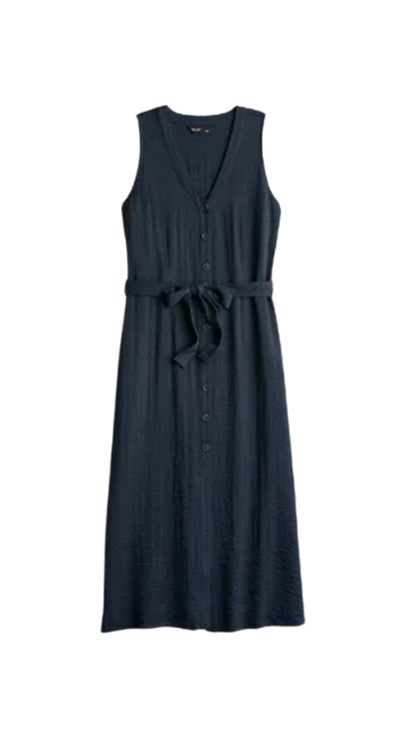 Belted A-line midi dress for petites from Kohl's
