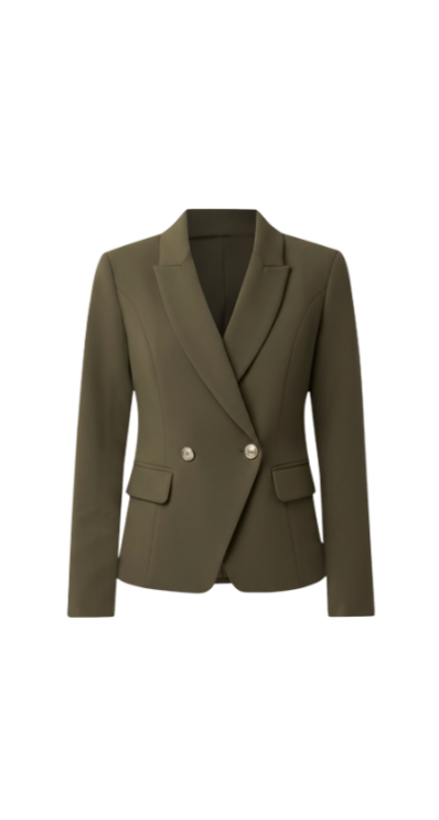 Olive green blazer WHBM petite-friendly