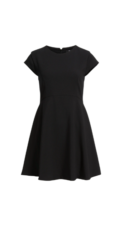Petite-friendly flare mini dress for special occasions