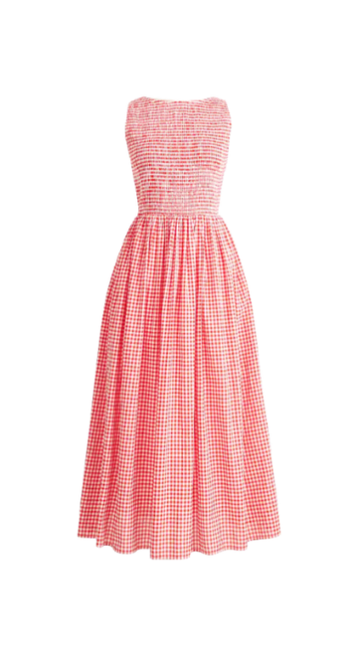 smocked midi dress for petites