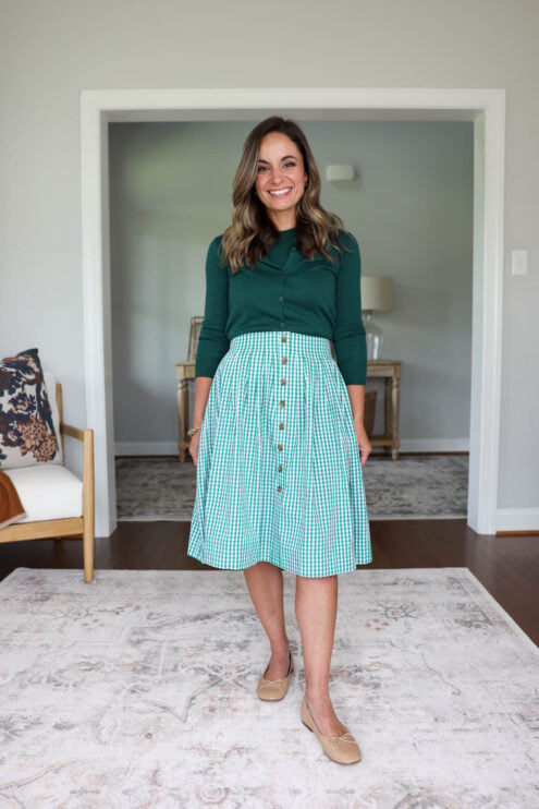 Petite-friendly skirts and dresses for teachers | midi skirts for petites