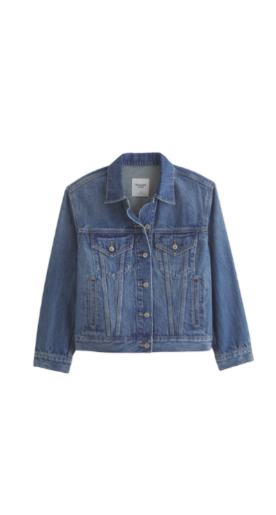 Abercrombie denim jacket dark wash