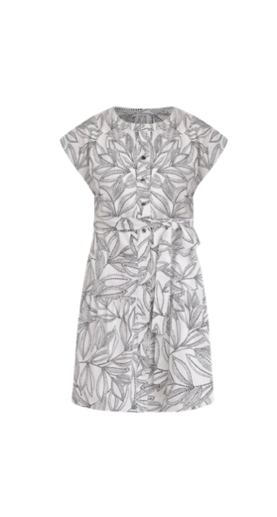 Ann Taylor black and white cotton dress