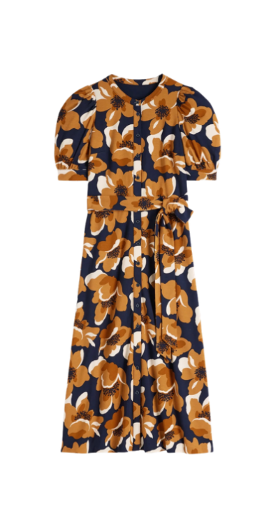 Boden floral ponte shirt dress