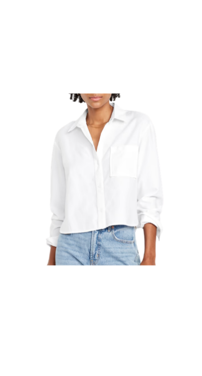Cropped button up shirt Old Navy petite friendly