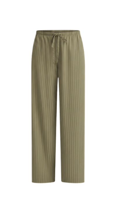 LOFT green pinstripe pants