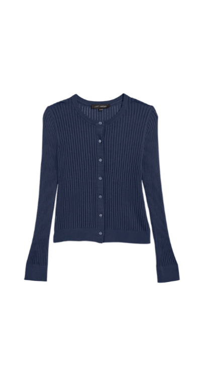 LOFT navy blue cardigan