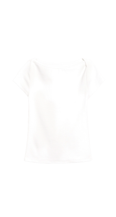 Old Navy boatneck tee in white