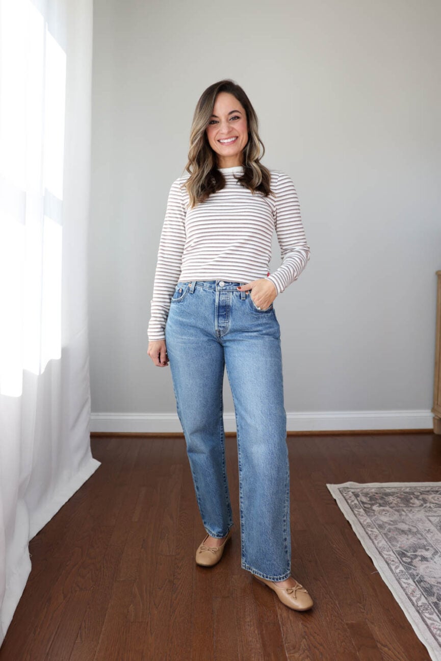 Petite-friendly levi's jeans | Levi's 501 '90s Ankle Jeans on a petite frame
